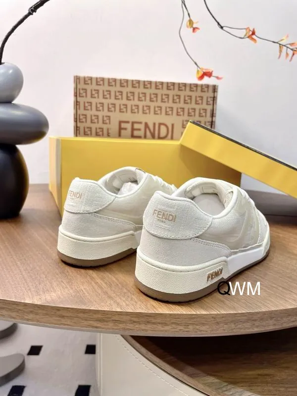Fendi WM0803 White Low-Top Sneakers, catalog view 4, WM0803