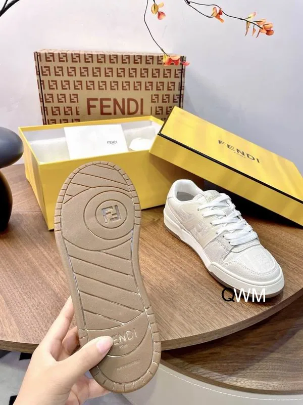 Fendi WM0803 White Low-Top Sneakers, catalog view 5, WM0803